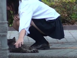 Bela Foot Charm Apresentando Jovem Estudante japonesa