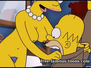 hentai Simpsons mock-pathetic quan hệ tình dục khó khăn